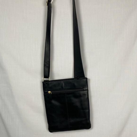Radley London Black Leather Slim Profile Crossbody Bag gently used, excellent - Picture 5 of 12